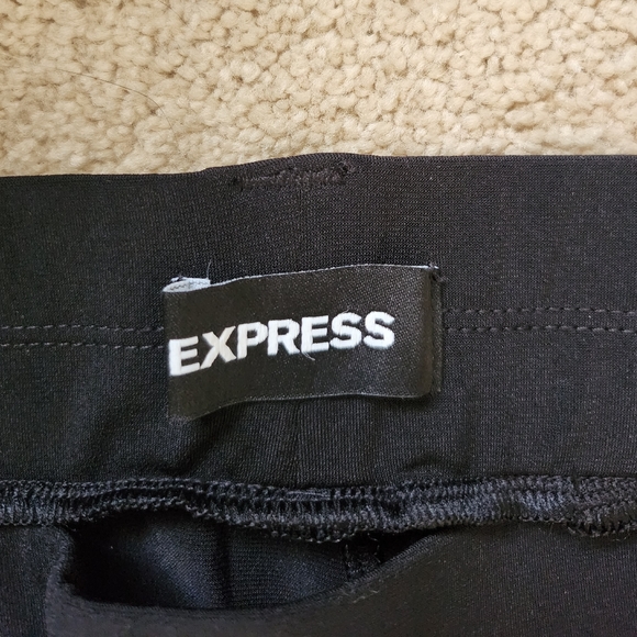 NWT EXPRESS WIDE LEG MID RISE BLACK SOFT POLYESTER BLEND PANTS WOMENS SIZE XL - Picture 9 of 9